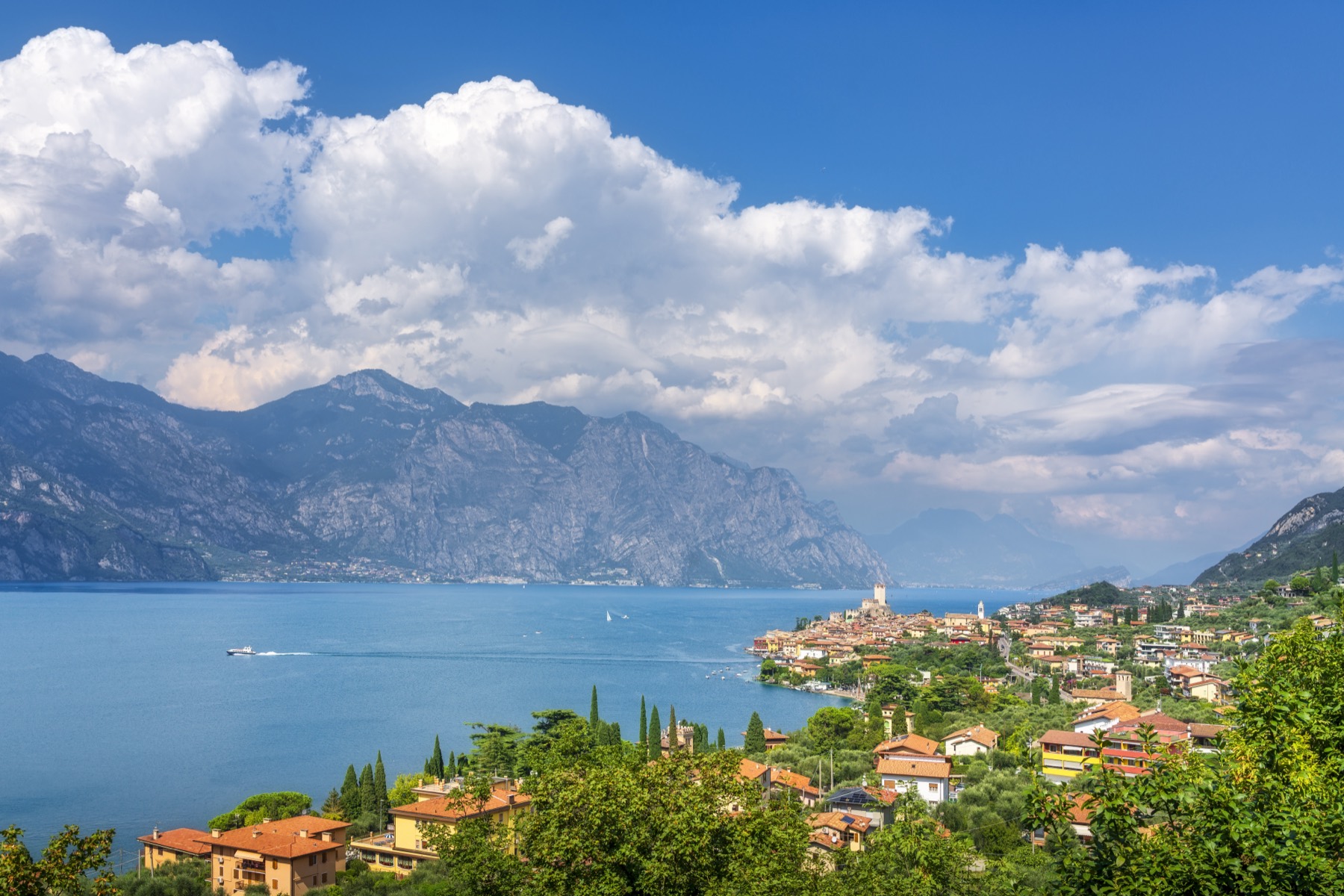 Malcesine und der Gardasee aus der Luft